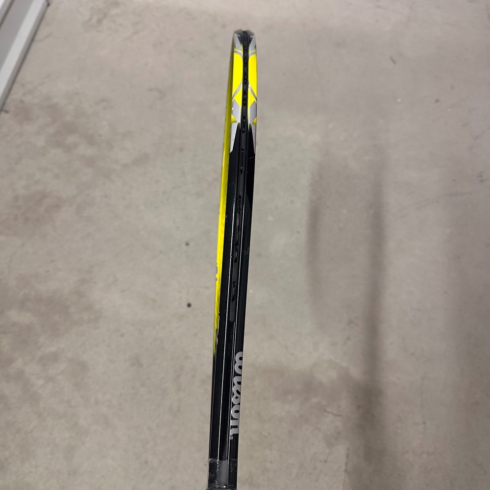 Wilson Court Zone Tennis Racquet Power Bridge Technology Yellow Black Grip 4 3/8 - Picture 2 of 14